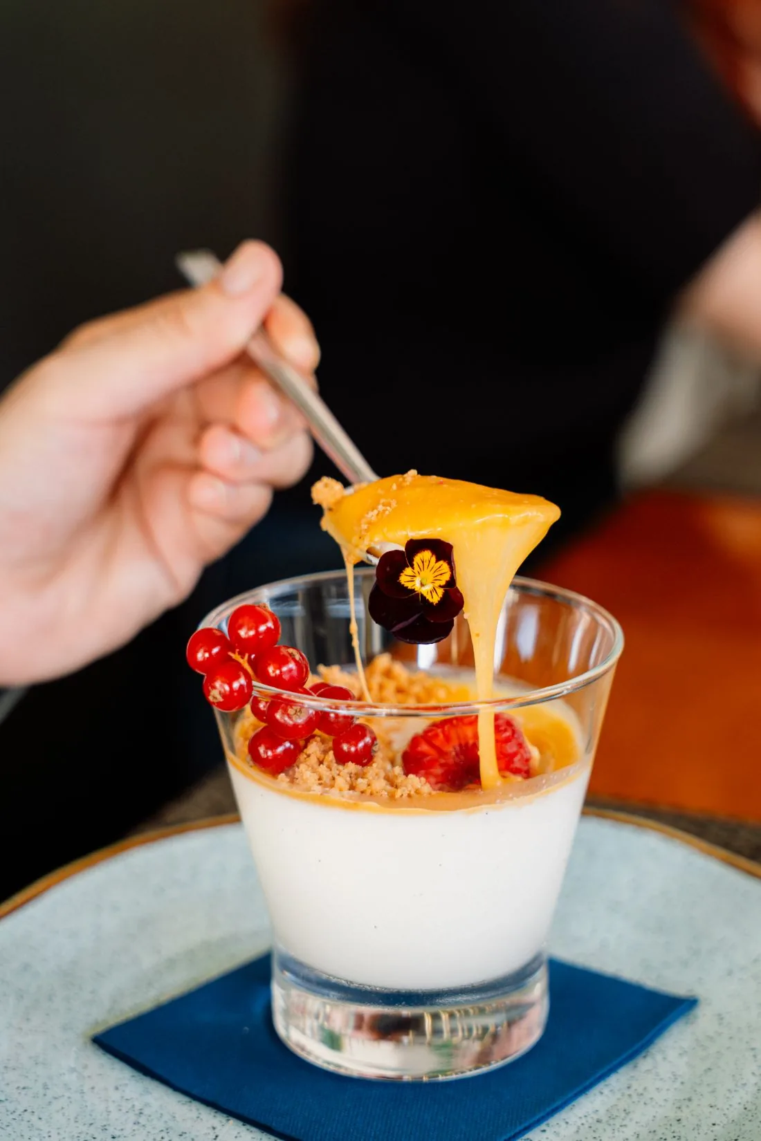 Panna cotta com caramelo salgado